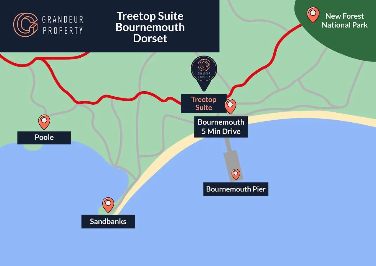 Treetop Suite By Grandeur Property Bournemouth Apartamento
